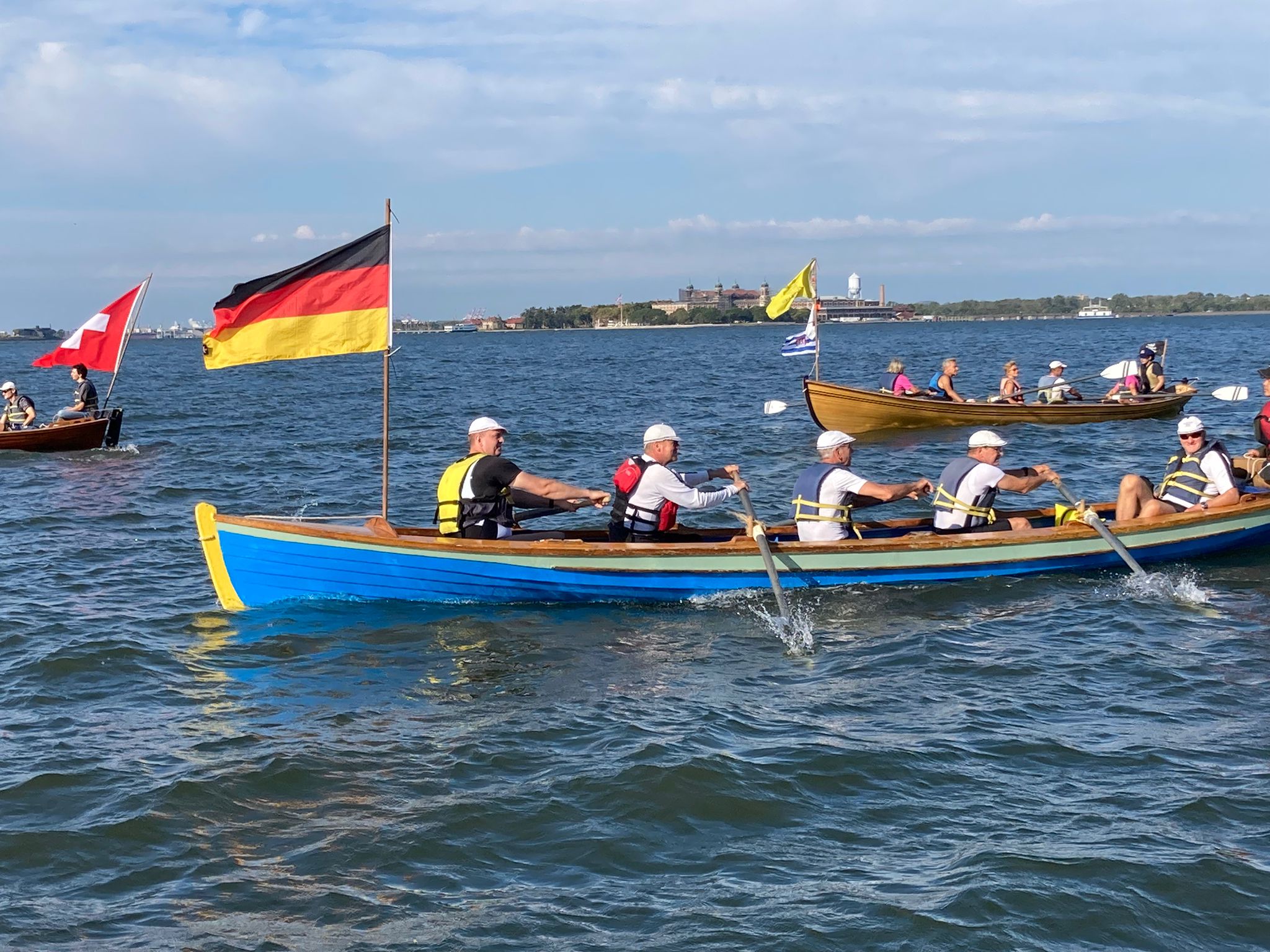 Mit den anderen Booten auf der Strecke