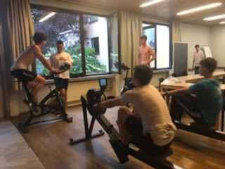 Training im Hotel wegen Unwetterabbruch